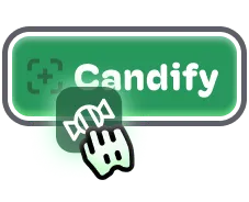 Hand dragging a candy icon into a button component 